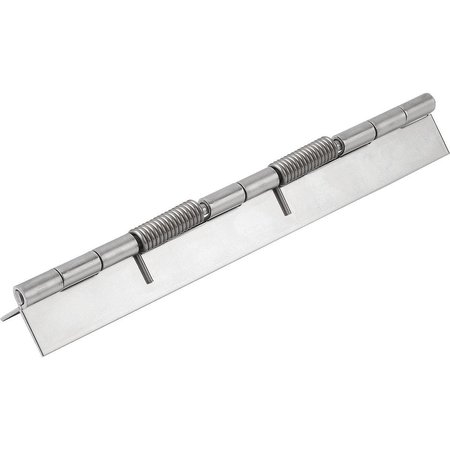 KIPP Spring Hinge Spring Open A=40, B=180, Form:A Without Hole, Stainless Steel Bright K1176.14018000